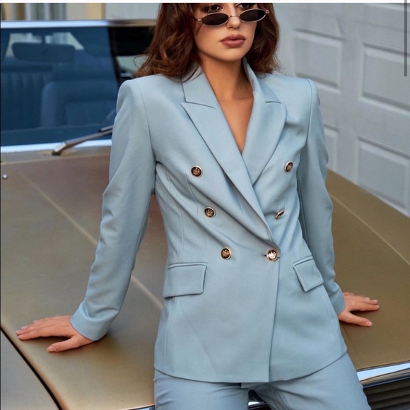 ZARA Double Breasted Balmain Style Blazer - Picture 2 of 16